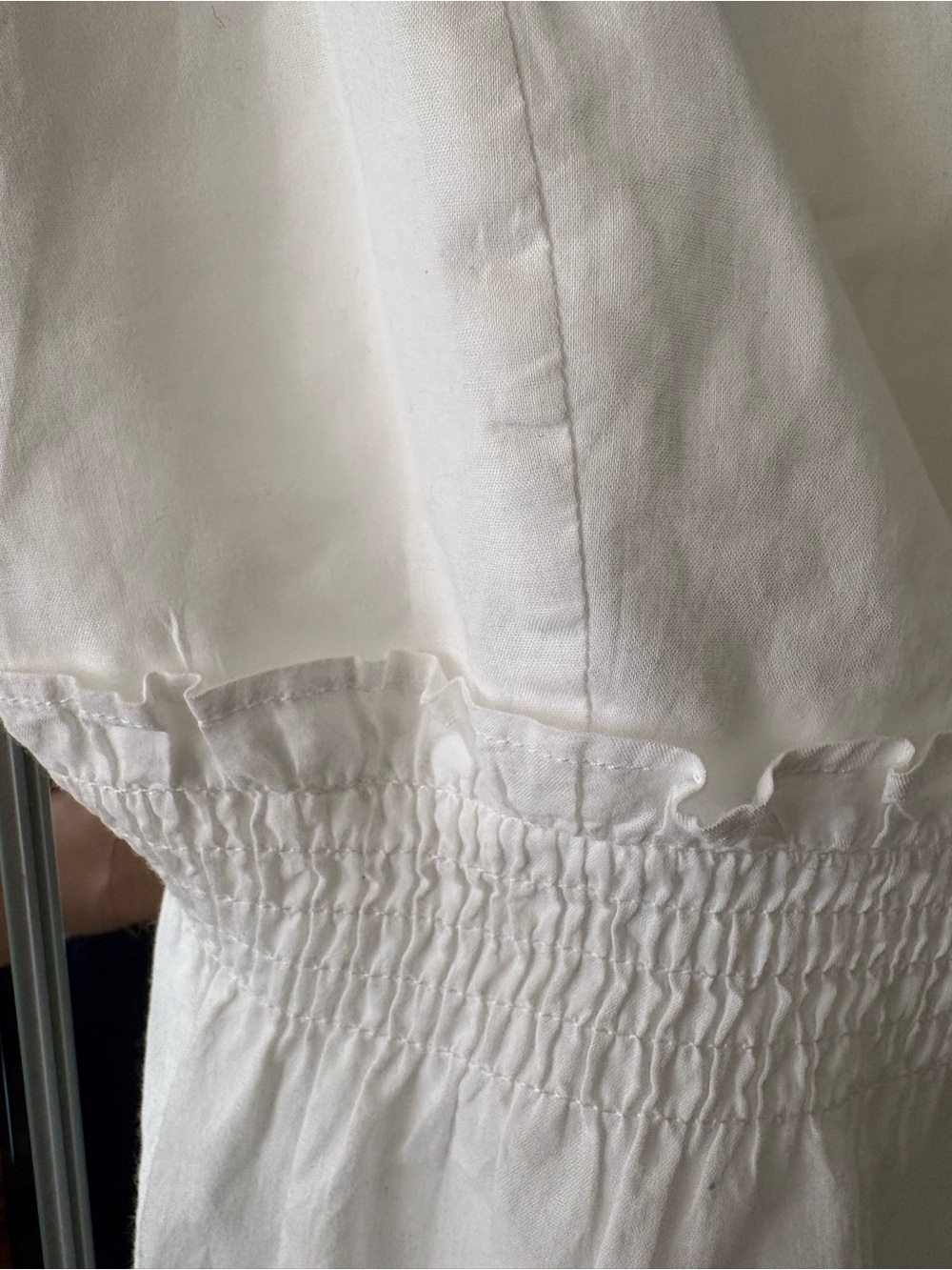 Anine Bing White Smocked Waist Spaghetti Strap Tank - Picture 4 of 6